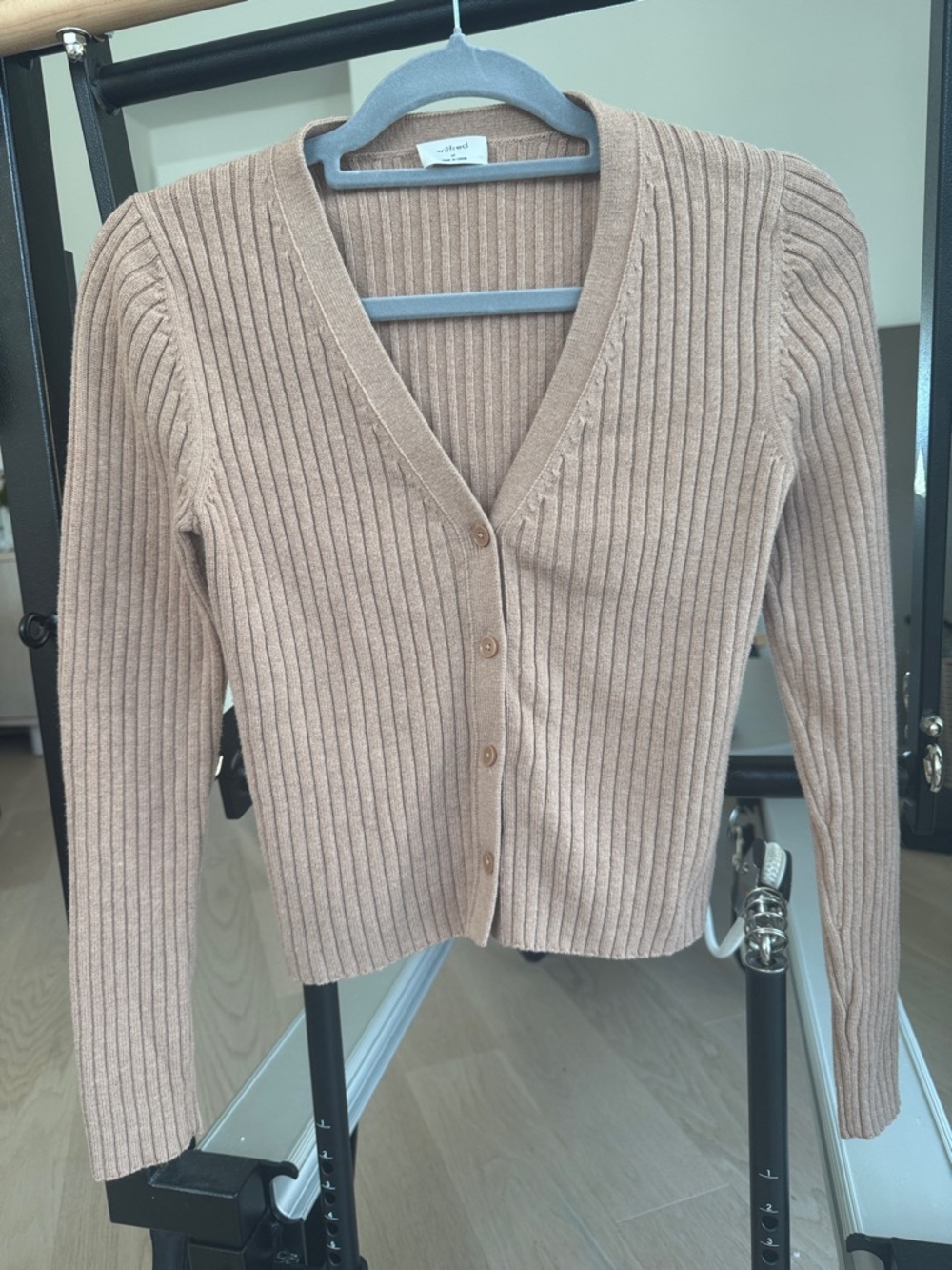 Wilfred Merino Wool/Cotton Ribbed Cardigan